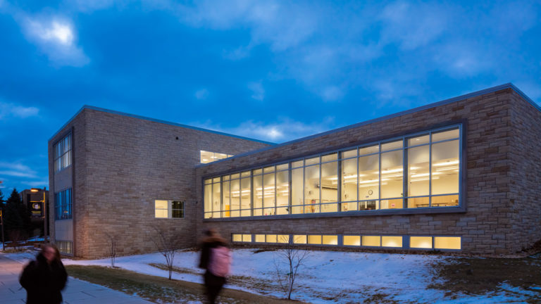 Exterior, Anderson Hall Gustavus Adolphus College LEED Gold adaptive reuse higher education