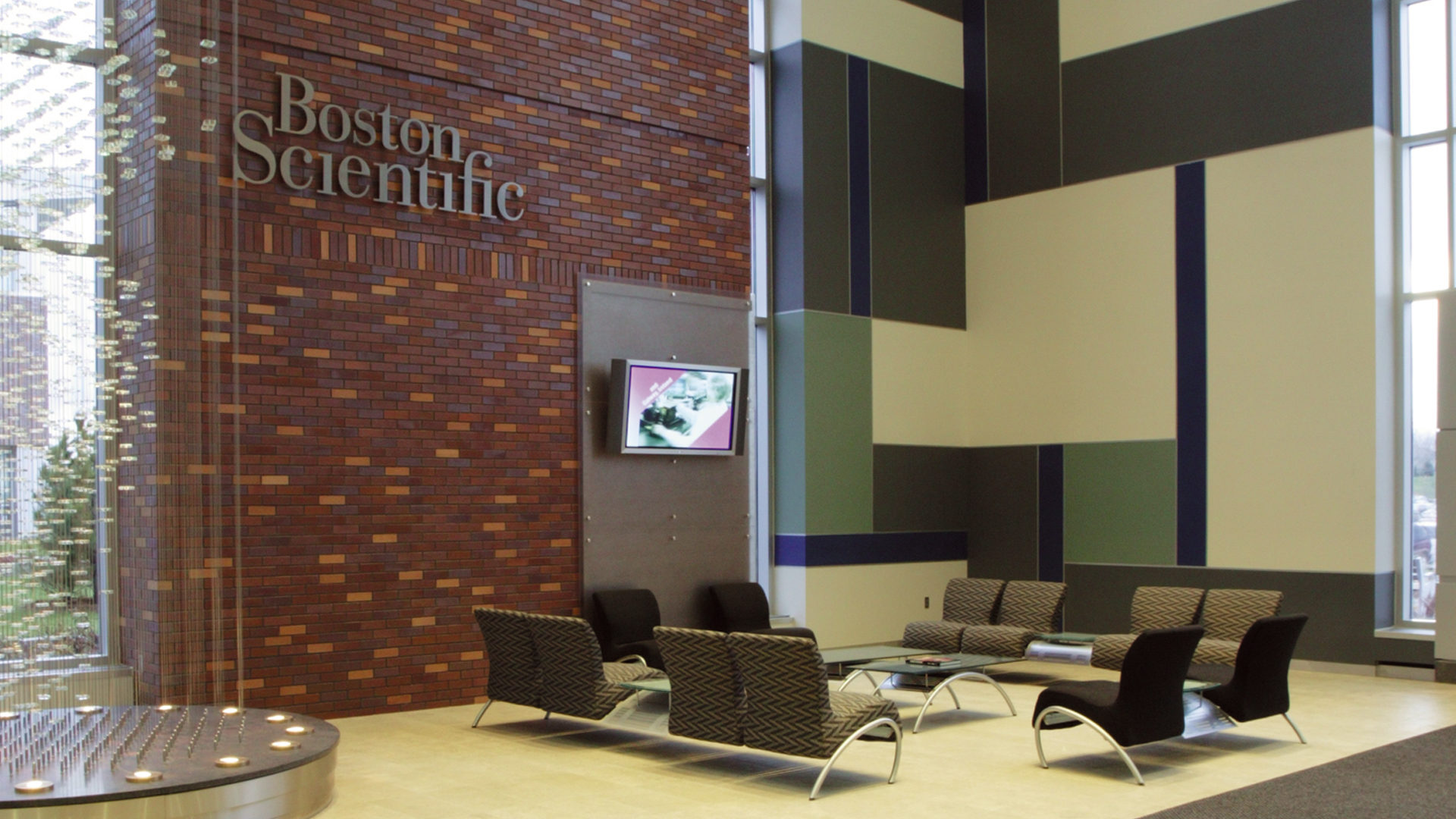Boston Scientific Weaver Lake Phase III Expansion High Tech Manufacturing Interior Lobby Seating Area