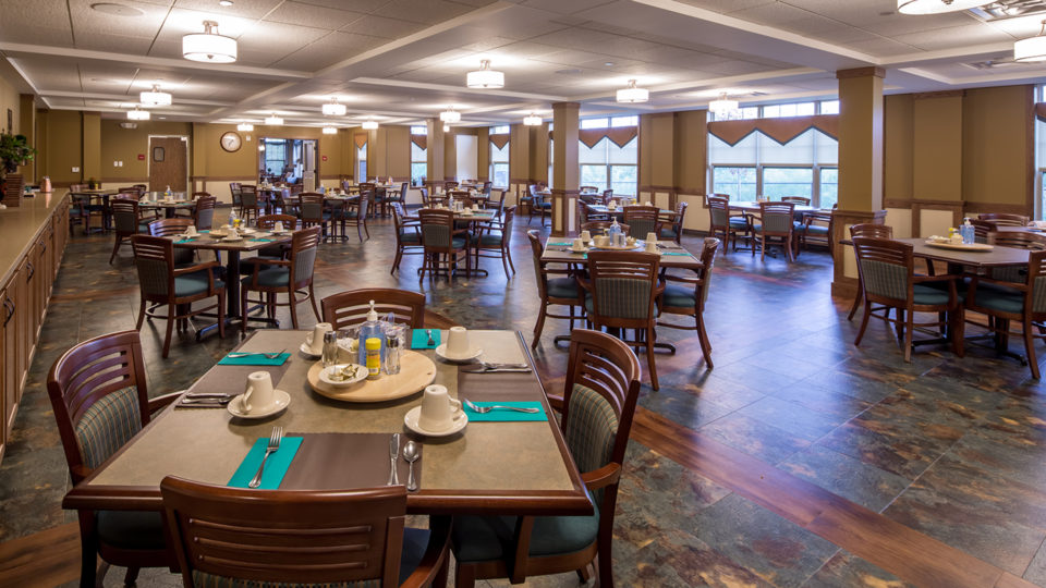Ebenezer Arbors at Ridges Senior Assisted Living Interior Cafeteria Dining Area