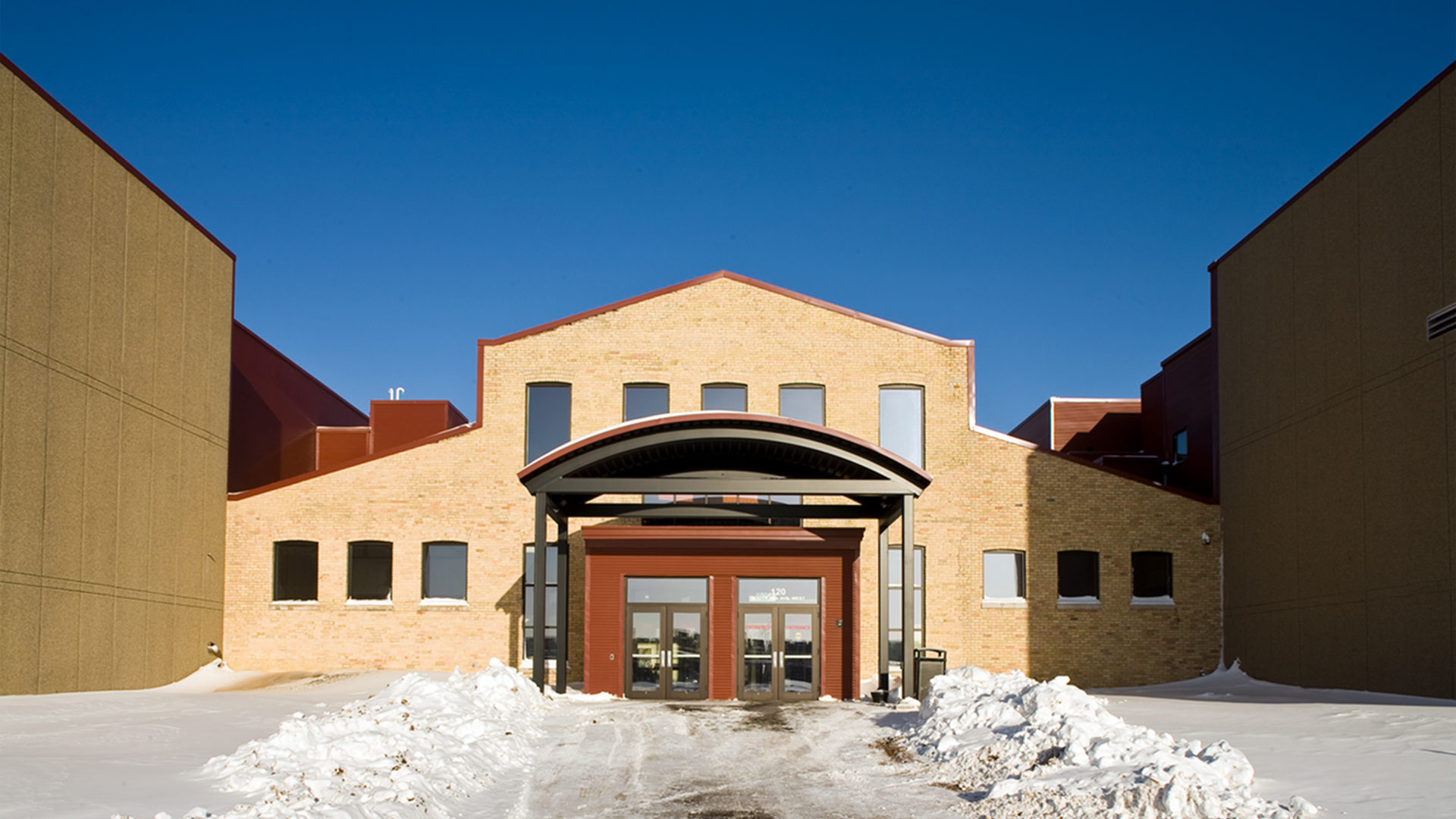 Duluth Heritage Sports Center Hockey Arena Exterior Entrance