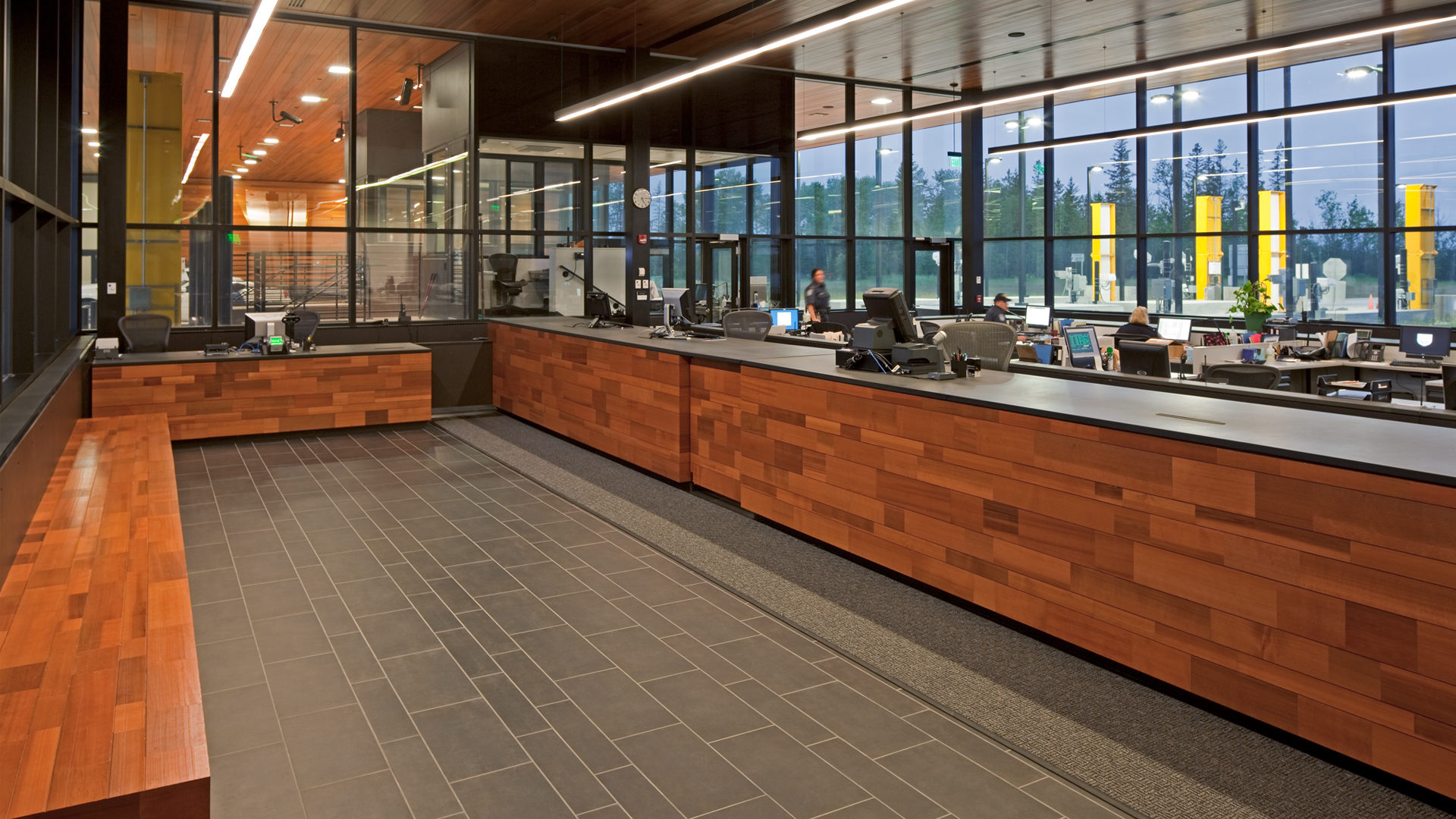 US Land Port of Entry Government Interior Reception Desk