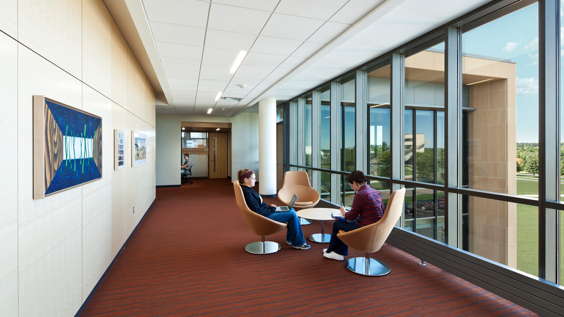 Gustavus Adolphus College Beck Academic Hall Interior Hubble Study Area