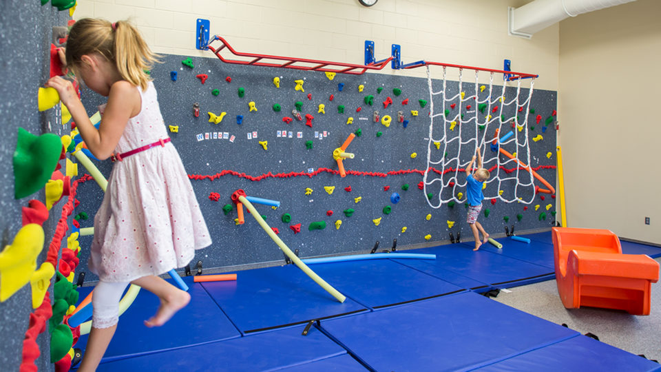 Karner Blue Education Center Blaine Kids Using the Climbing Walll