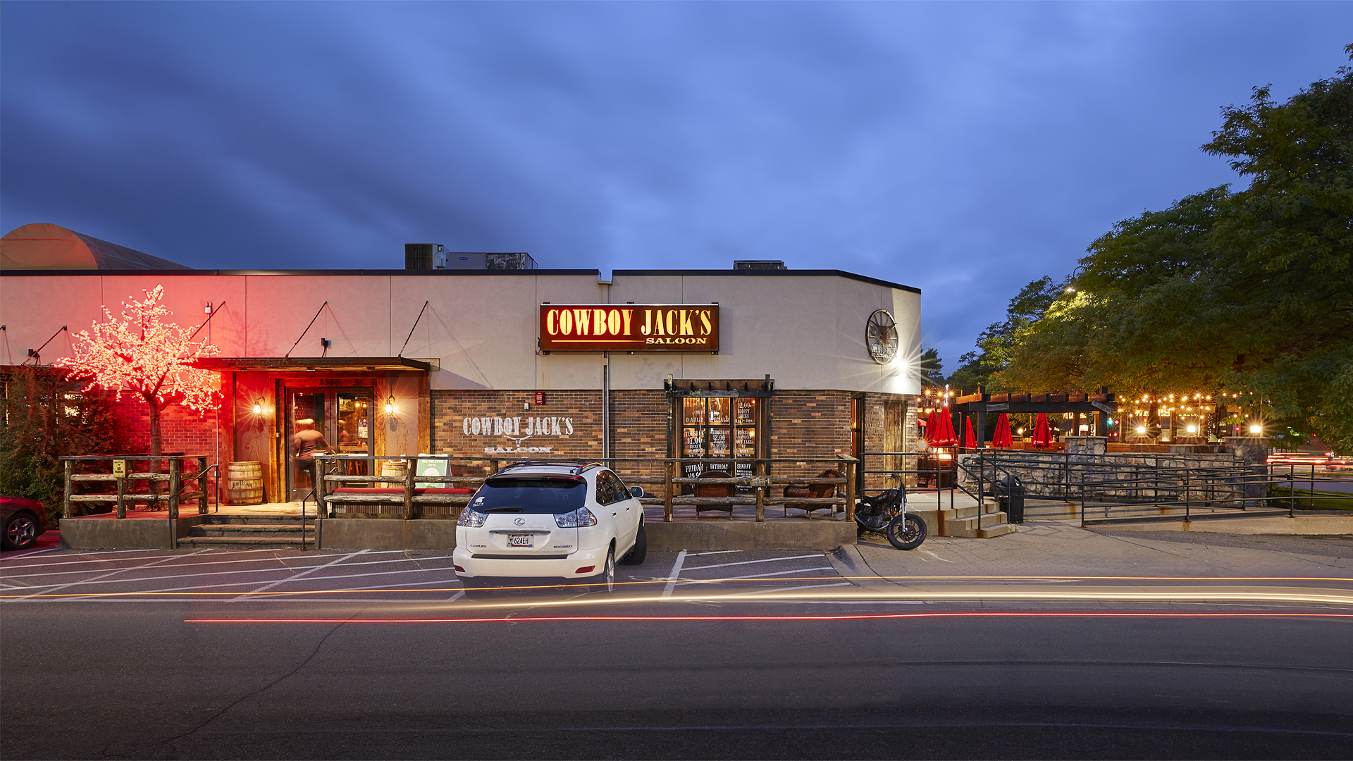 Cowboy Jacks New Brighton MN Exterior Night View of Entrance and Side door