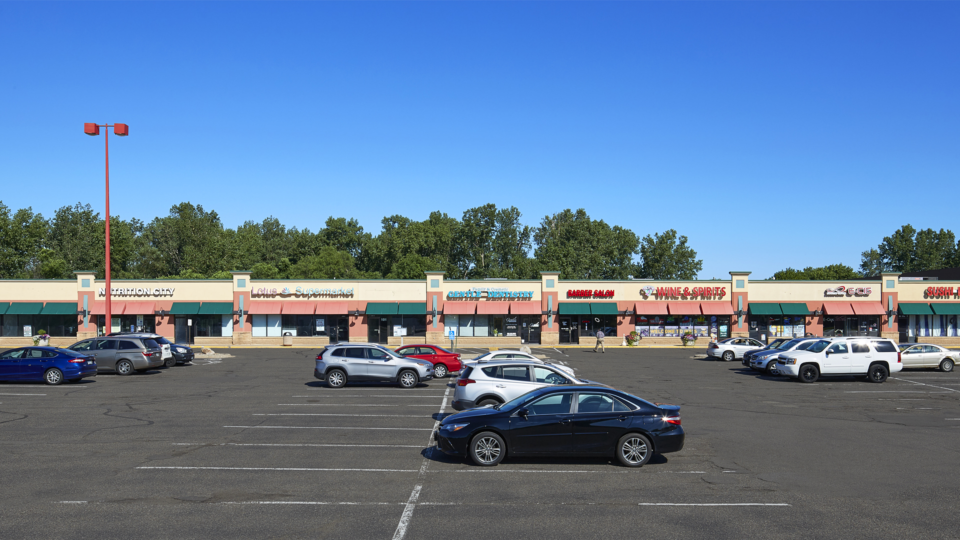 Springbrook Mall Retail Coon Rapids MN front elevation middle of strip