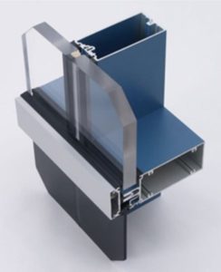 curtain wall cutaway section