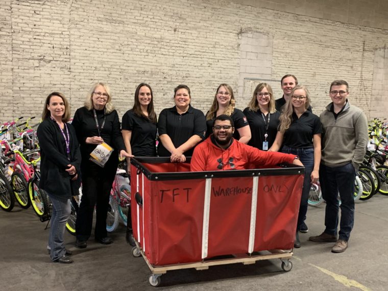 group voluneer at Toys for Tots