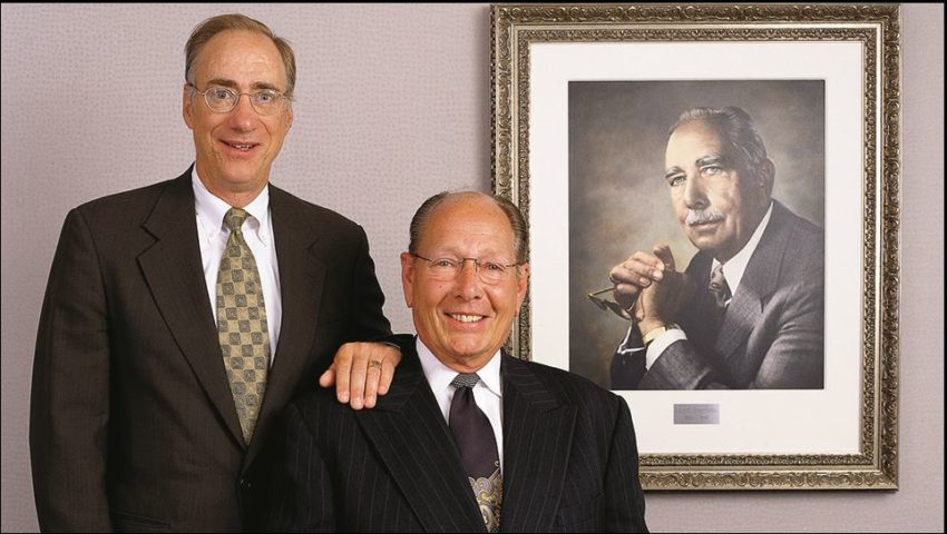 Bruce and Dan Engelsma with portrait of Lloyd Engelsma
