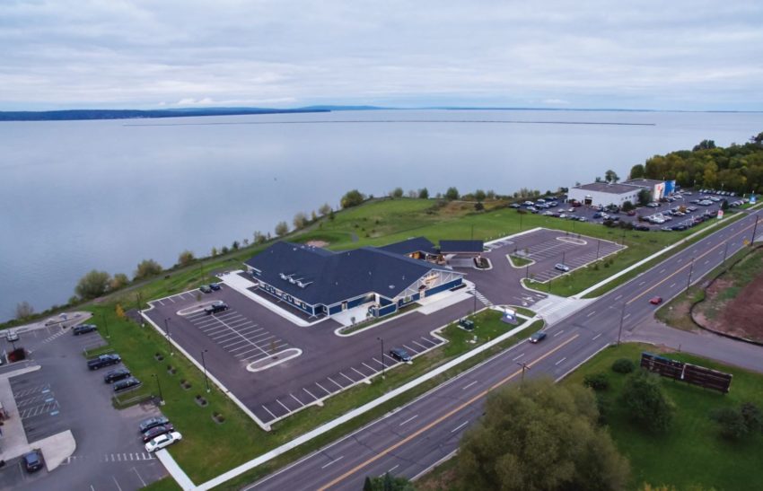 Aerial view of St. Luke Hospital's Chequamegon Clinic, a project of Kraus-Anderson Duluth construction