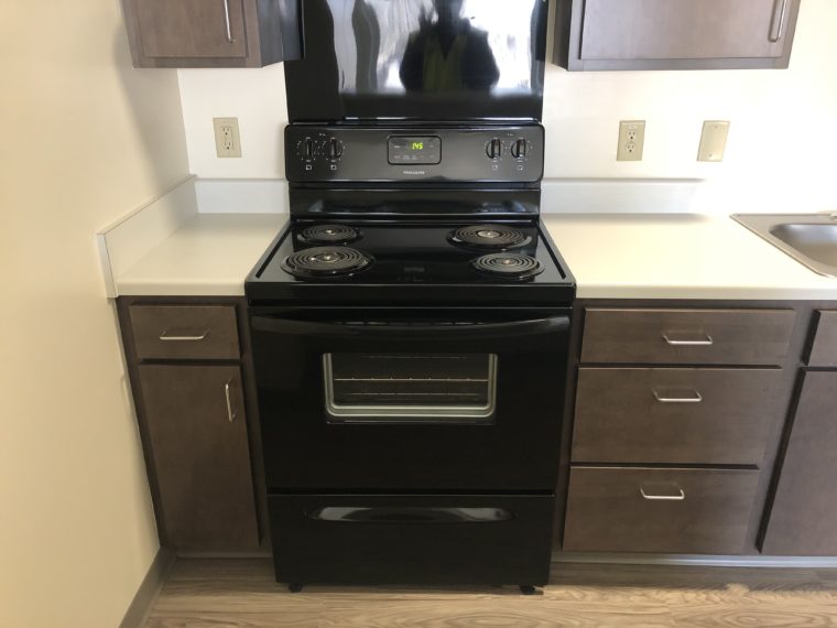 Kitchen after rehab affordable housing Richfield