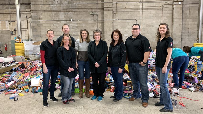 KA Has Heart volunteering at Toys for Tots distribution warehouse