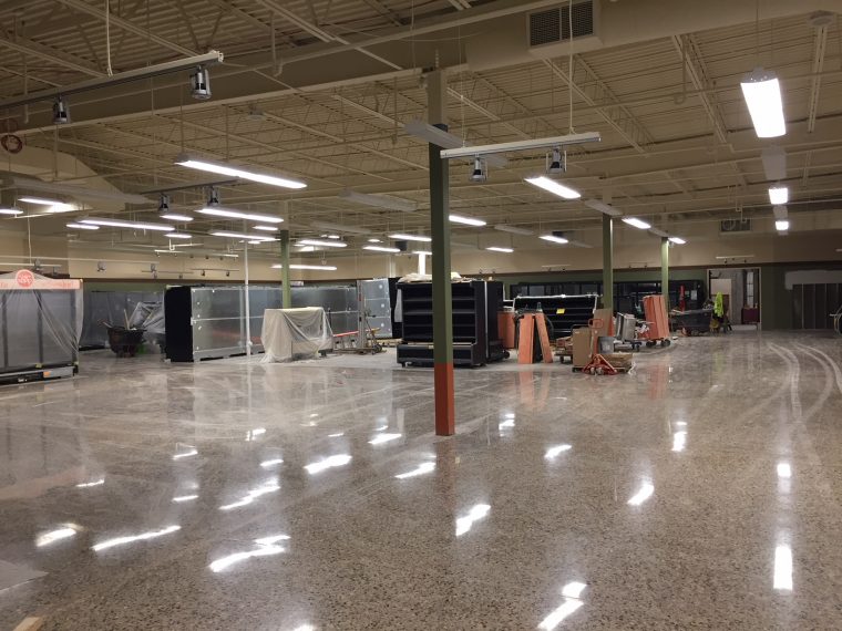 newly polished concrete floor at Jerry's Foods, Eden Prairie Special Projects