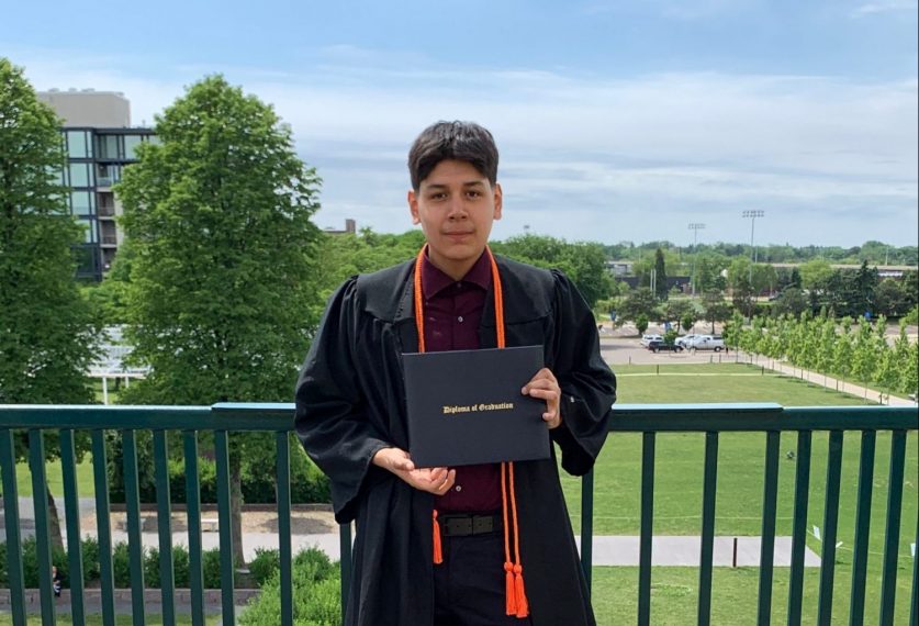 Brian Garcia graduating high school