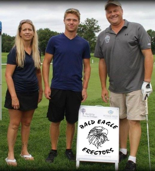 Leanne Stevens at a Tee it Up for the Troops event. Construction industry supports veterans