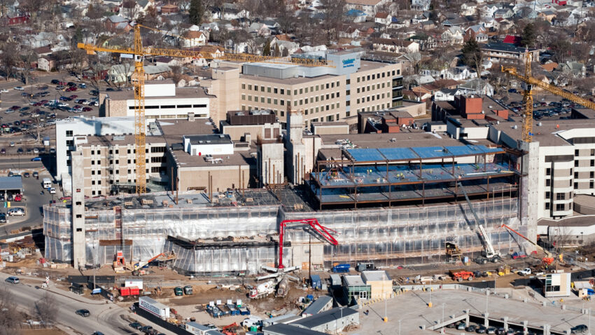 Construction of the Gundersen Health Legacy building