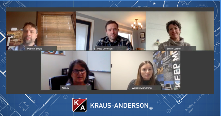 Screenshot from meeting with interviewees 