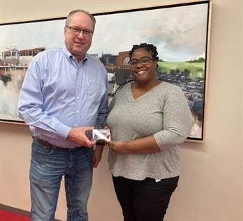Lisa Davidwith core values award