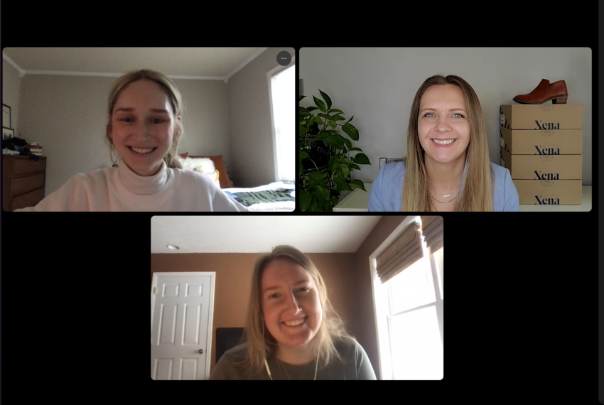 Podcast Screenshot with Ana Kraft, Dani Pederson, and Laurisa Titterud
