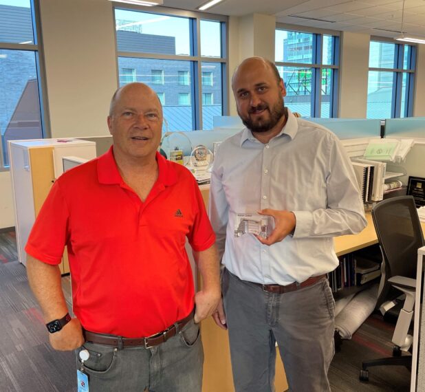 Aaron Zabel with June 2022 Core Values Award