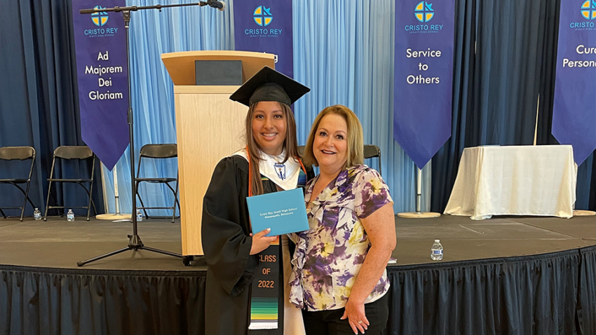 Kristin Pacheco and Lori at graduation