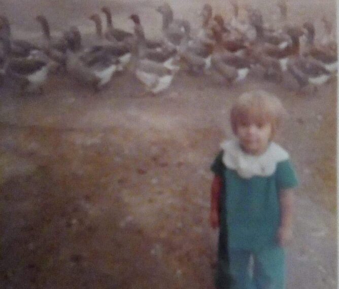 Young Laurie on Farm