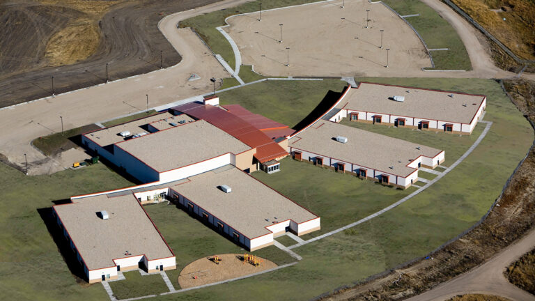 Ojibwa Millennium School Drone Exterior