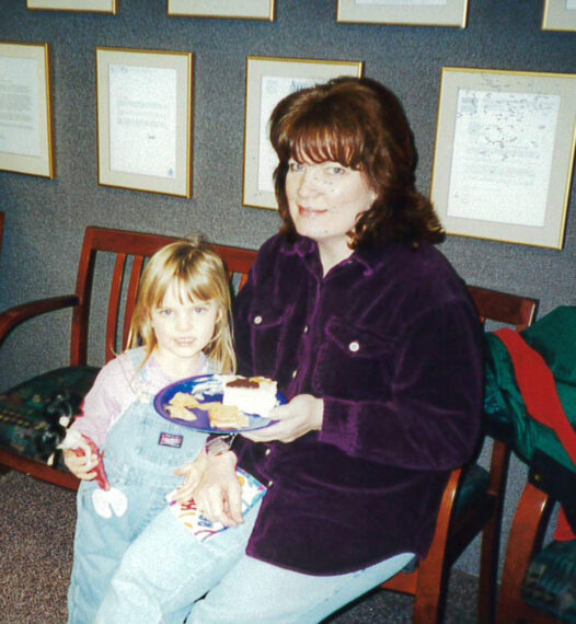 Lindsay and Sheryl at the office
