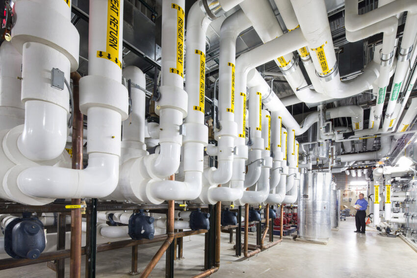 Geothermal mechanical room example