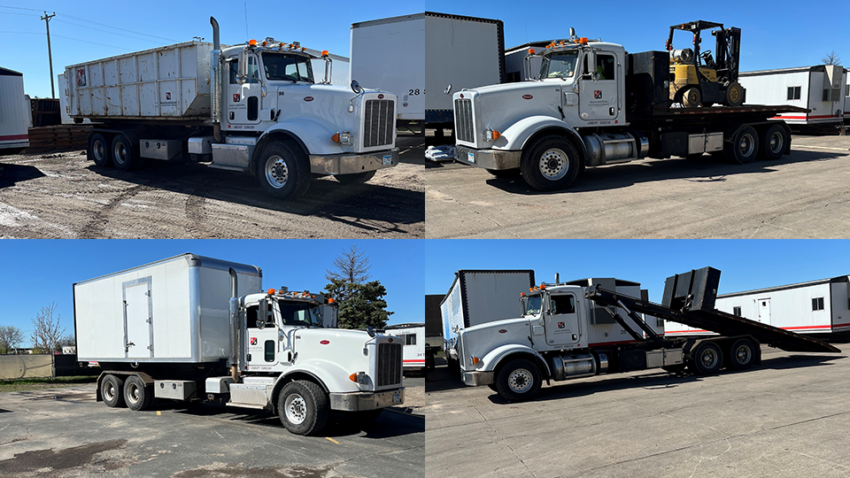 Custom built roll-off equipment allows for multiple functions from one truck.