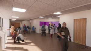 Hennepin County Medical Center entry rendering