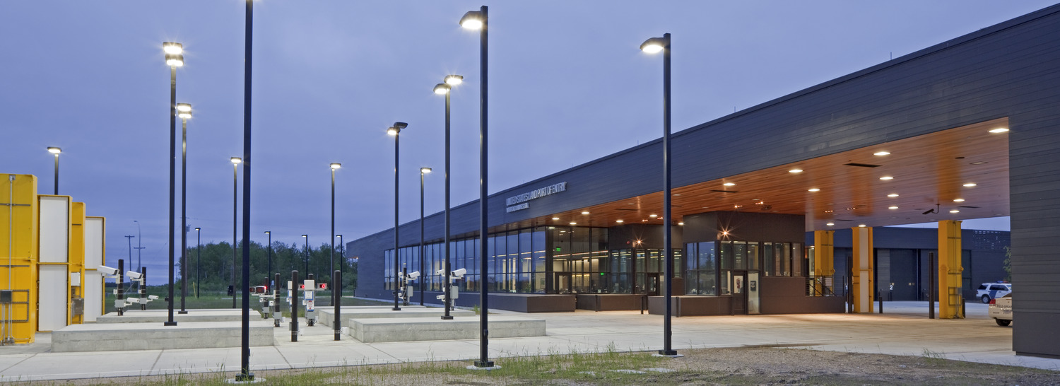 "Crews are drilling underground to tap the earth's natural heat for use in the U.S. Port of Entry facility now under construction on the Canadian border in Warroad, Minn.   Kraus-Anderson is providing construction services for the new $31 million border station owned by the United States General Services Administration.  Construction began last summer and is expected to be completed by February 2010. 
The LEED Silver-registered project will be served by a closed-loop, vertical geothermal heating system featuring approximately 108 wells drilled below bedrock level to a depth of 400 feet.  The depth and quantity of the wells are determined by local soil conditions and the total volume of fluid required to operate the system. 
Geothermal heating systems operate based on the stability of underground temperatures, which retain heat from the sun at a relatively constant temperature of 50 to 60 degrees.  Geothermal pumps circulate fluid to bring stored heat up to heat the building in winter; and put heat back into the ground to assist with cooling in the summer. 
""Geothermal systems pay for themselves in energy savings in five to ten years,"" said KA Project Manager Duane Kaiser.  ""System life expectancy is estimated at 25 years for the inside components and more than 50 years for the ground loop.""  Approximately 50,000 geothermal heat pumps are installed in the United States each year.
The existing Warroad border port was built in 1962 and is open 24 hours a day, seven days a week.  Recent statistics show that 157,000 cars and trucks are processed by Warroad Customs each year.  The new border station will have a new multi-lane drive-through canopy with security stations, commercial vehicle inspection building and private-owner vehicle inspection building; indoor firing range, office and storage facilities.
Other sustainable elements at the Port of Entry LEED project feature a green roof, rainwater collection for building irrigation and renewable building products, incl