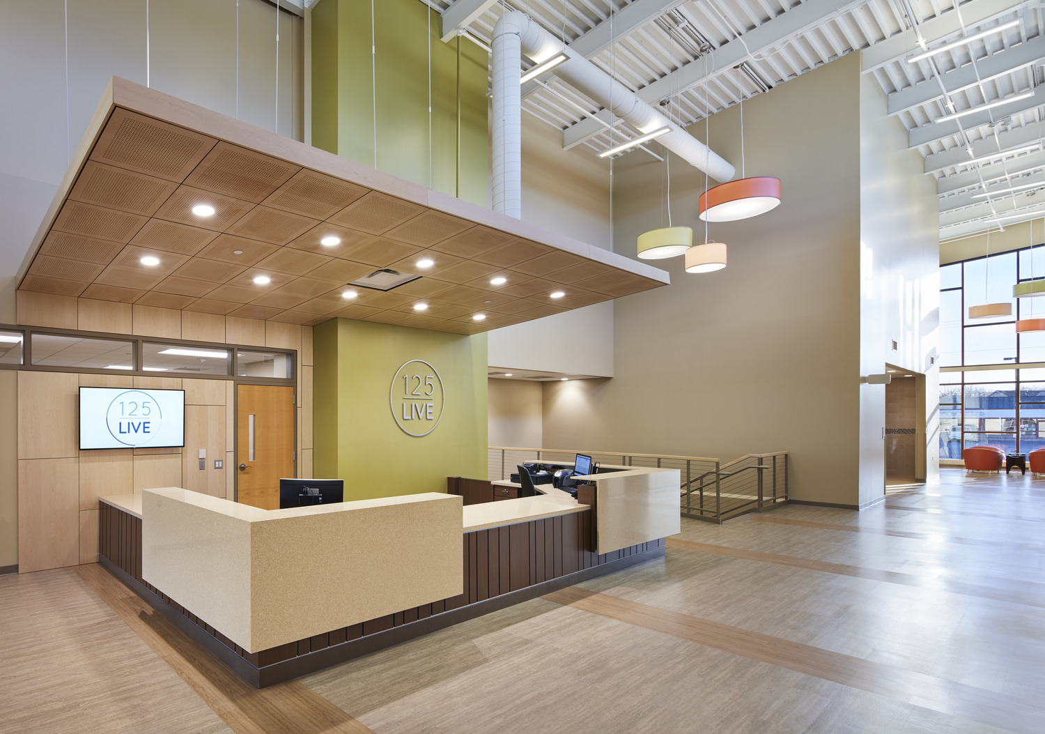 70,000 SF, 2-story renovation and addition to existing recreation center including a new entrance, a 50M pool, and a 50,750 SF new senior center