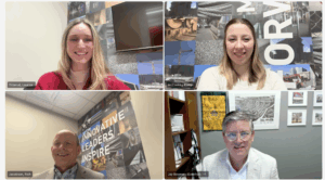 Screenshot of zoom call