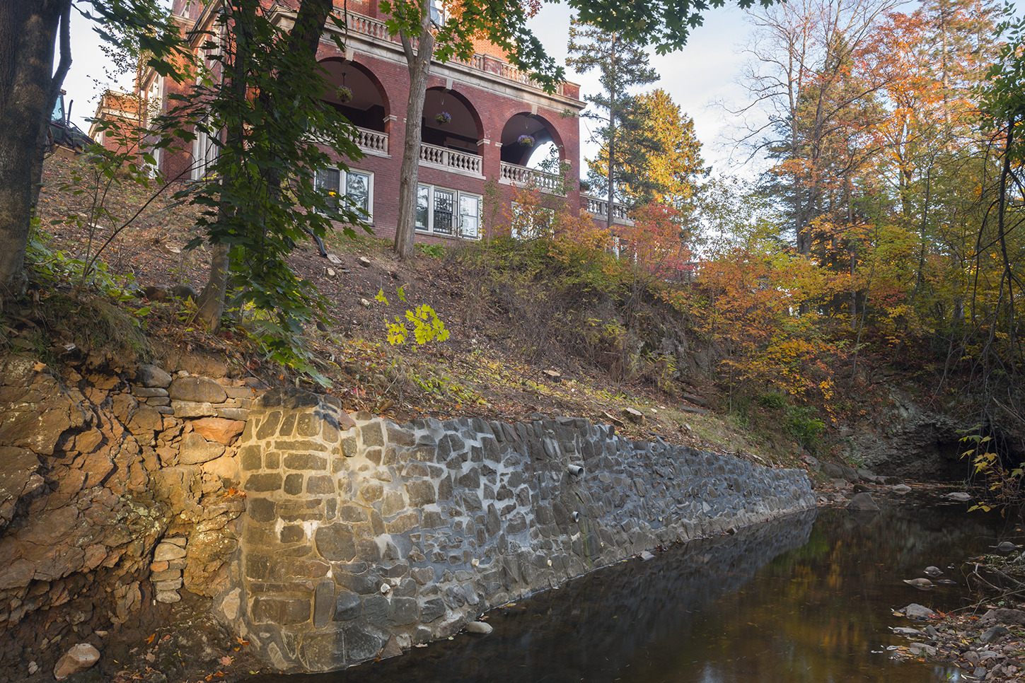 Damage repair on Glensheen Estate grounds caused by the storm event on June 19-20, 2012